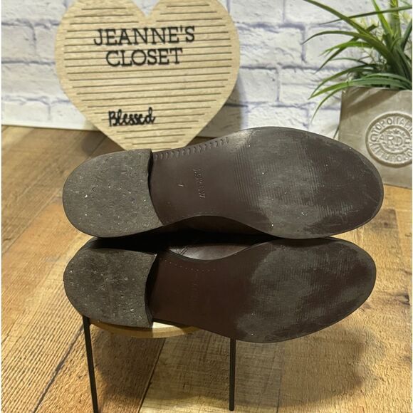 J. Crew Billie Short Womens Size 7 Brown Leather Mid Calf Buckle Boots - Picture 12 of 12